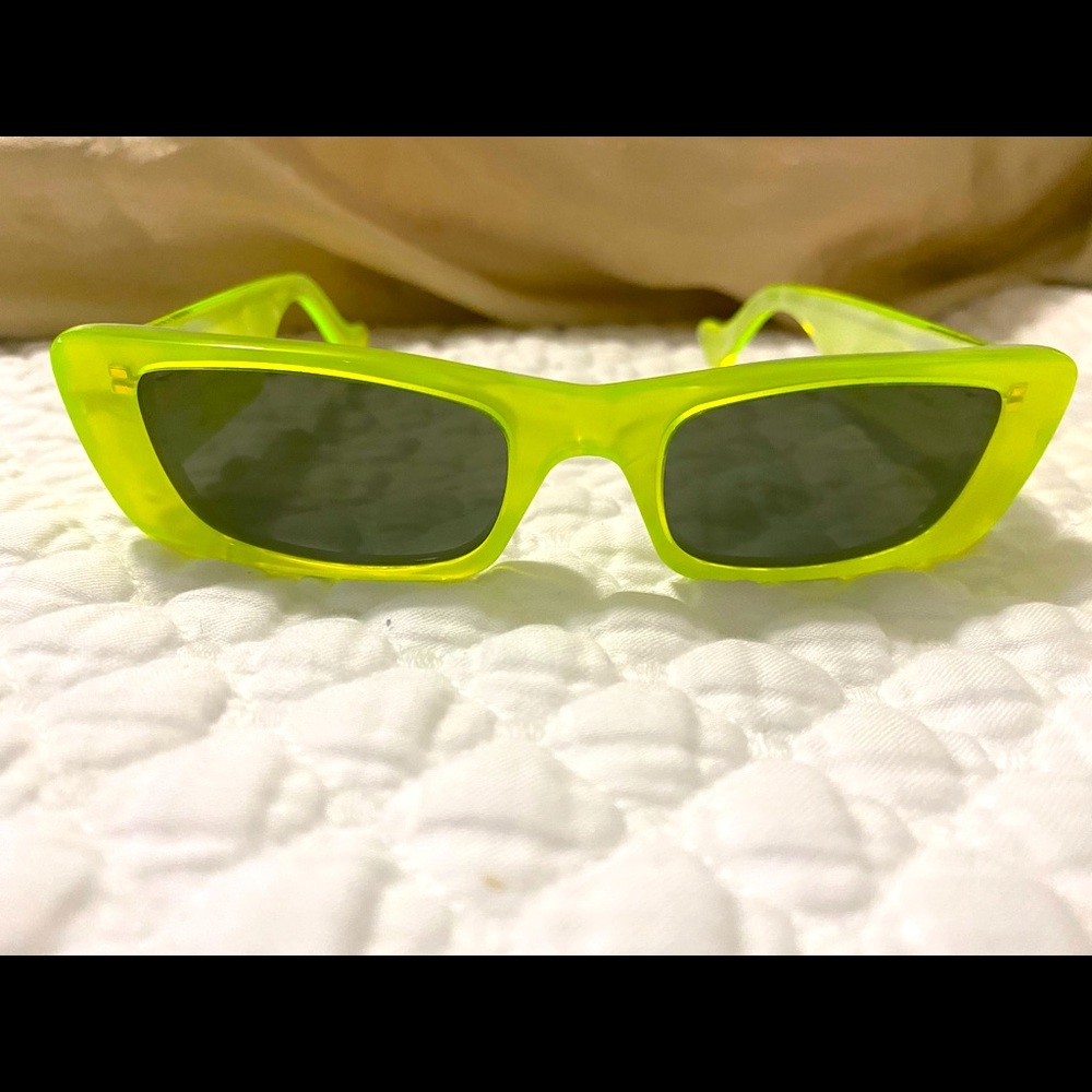 Neon Gucci Sunglasses Rectangular - image 7